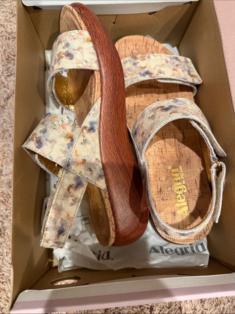 Alegria Bailee Conjure Leather Sandals Size 8